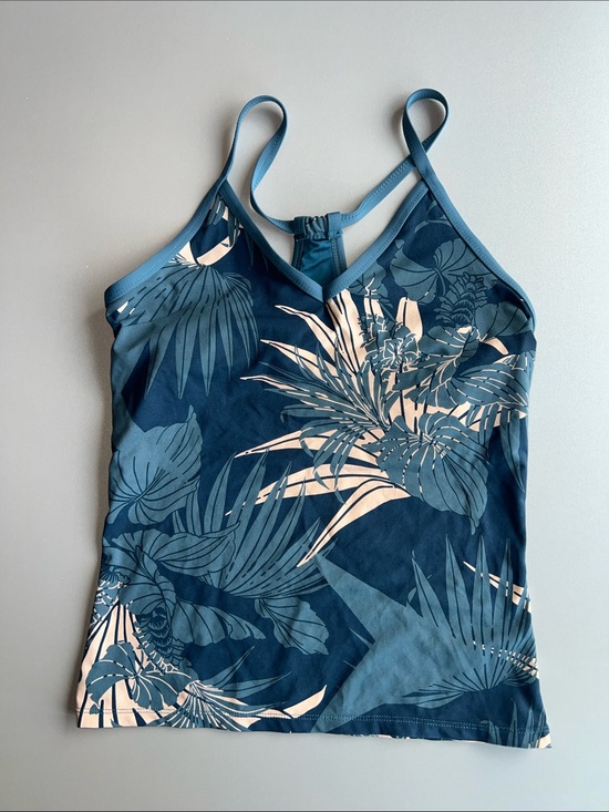 Carve Designs Other - Carve Designs Teal Floral Tankini Top - Teal & Cream